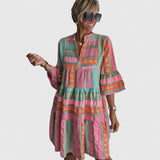 Gisara | Comfortable Boho Dress – Multi Colored | The Bellemont Sisters Australia