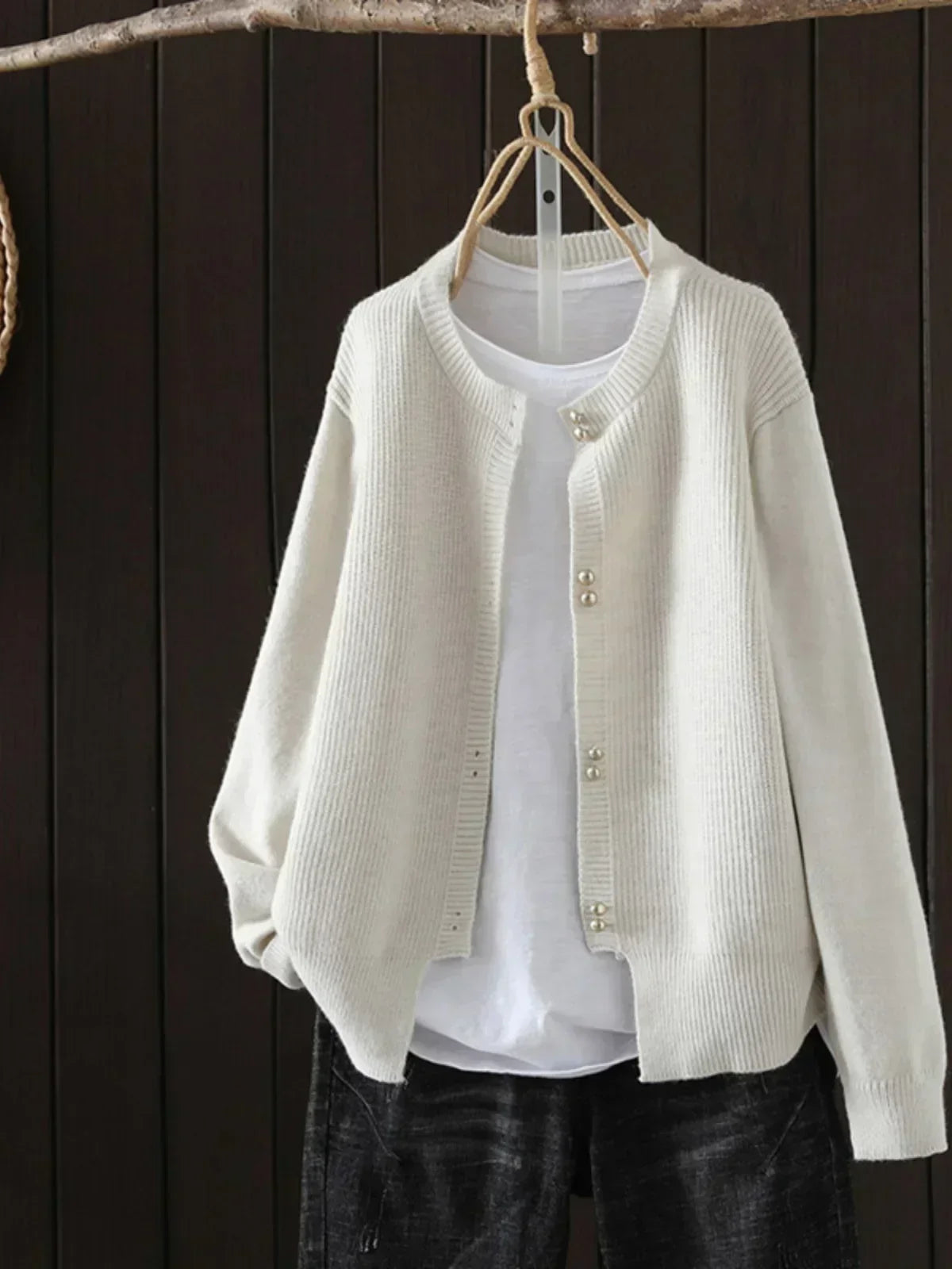 Auri | Comfortable Cardigan – Beige | The Bellemont Sisters Australia