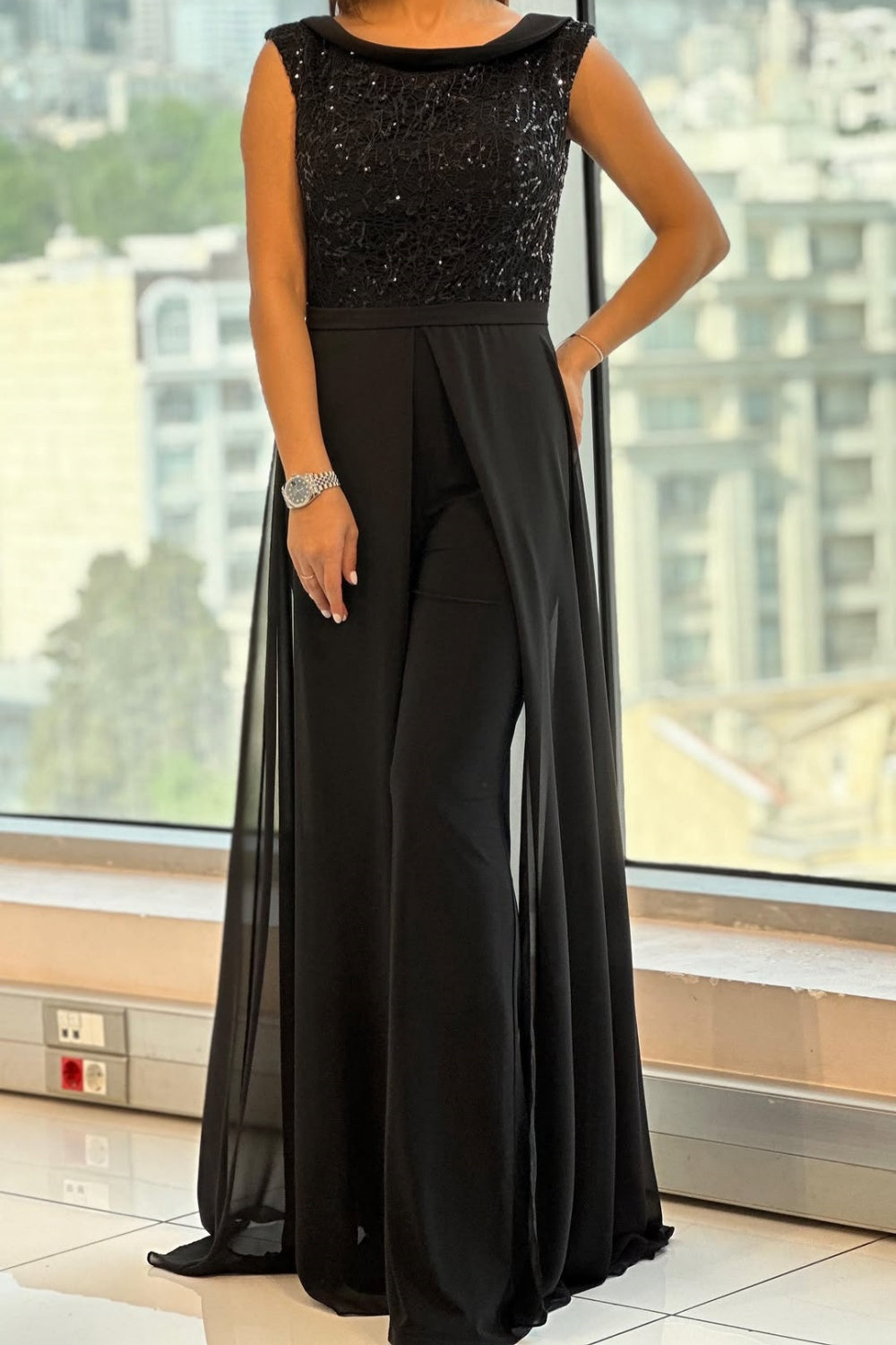 Fontella™ Textured Tulle Jumpsuit | The Bellemont Sisters Australia