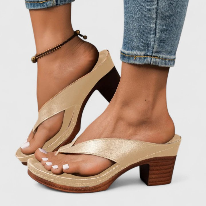 Jazrielle | Orthopedic Heels – Gold | The Bellemont Sisters Australia