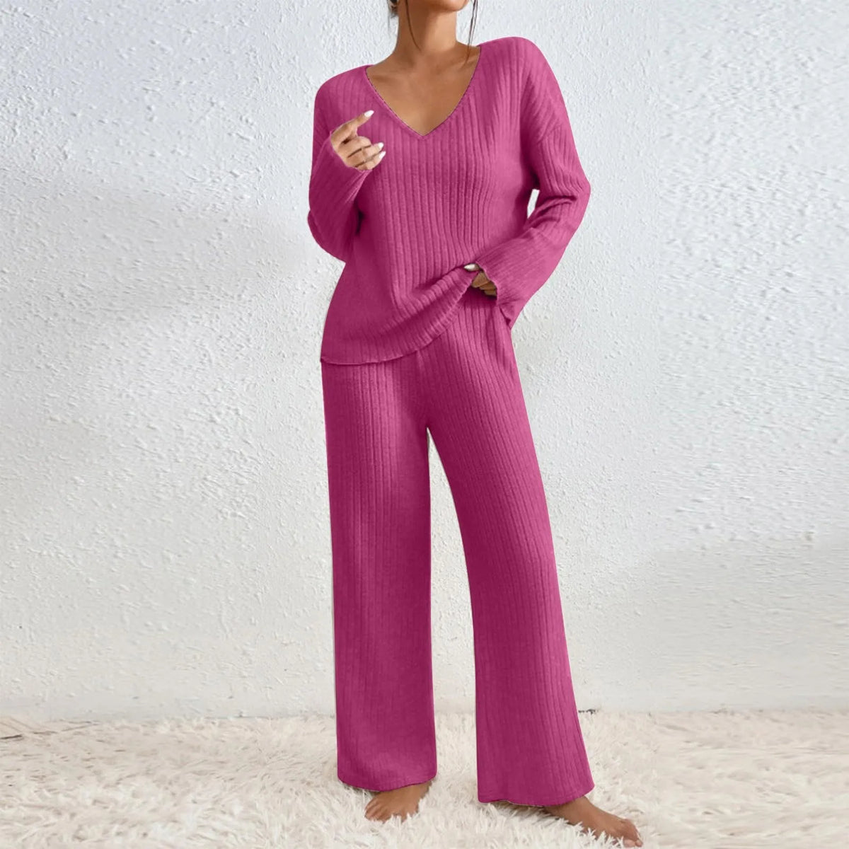 Luna | Knit Co-Ord Set – Pink | The Bellemont Sisters Australia