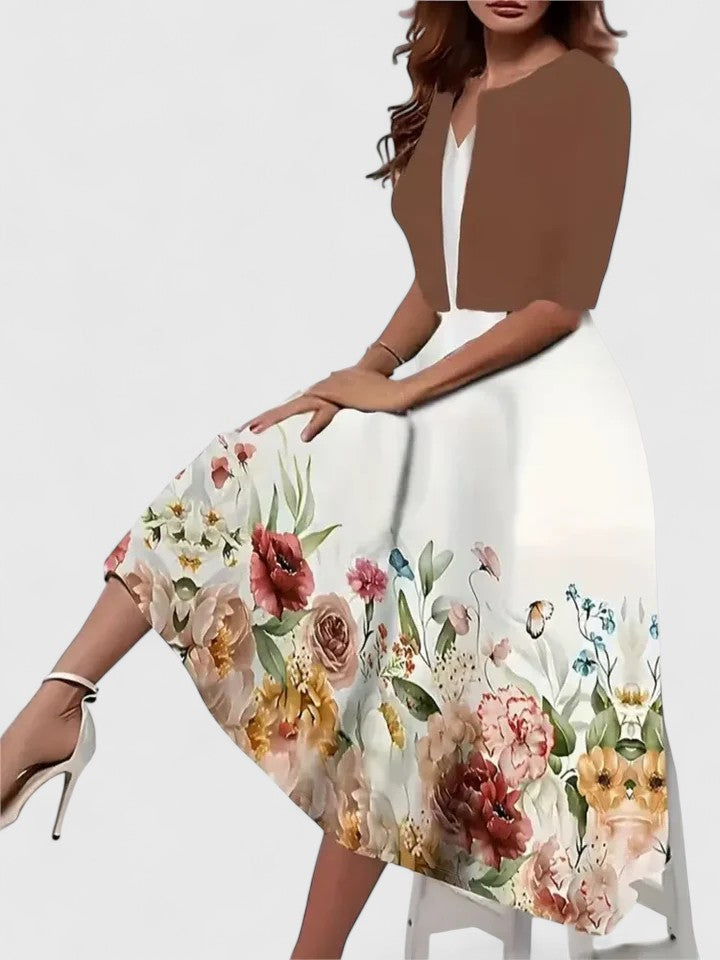 Chantal | Elegant Midi Dress | The Bellemont Sisters Australia
