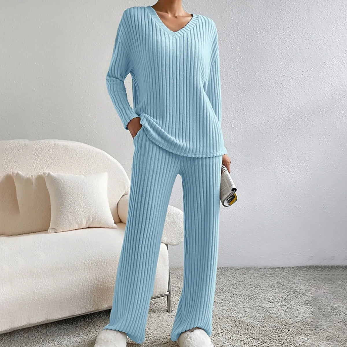 Luna | Knit Co-Ord Set – Turquoise | The Bellemont Sisters Australia