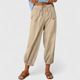 Jolie | Sophisticated Wide-Leg Pants – Khaki | The Bellemont Sisters Australia