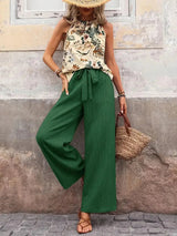 Antonette™ Elegant Sleeveless Two-Piece Set – Dark Green | The Bellemont Sisters Australia
