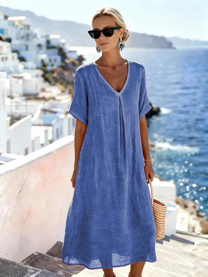 Wrenley™ | Relaxed Flowing Maxi – Blue | The Bellemont Sisters Australia