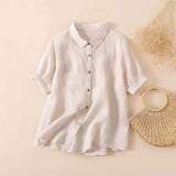 Pamela™ Casual Button-Up Shirt – White | The Bellemont Sisters Australia