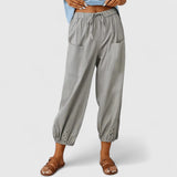 Jolie | Sophisticated Wide-Leg Pants – Light Gray | The Bellemont Sisters Australia