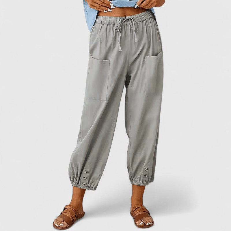 Jolie | Sophisticated Wide-Leg Pants – Light Gray | The Bellemont Sisters Australia