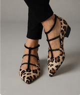 Bridget - Heeled Shoes with Leopard Strap | The Bellemont Sisters Australia