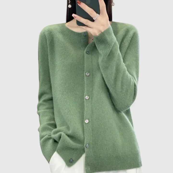 Lyxandria | Comfortable Cardigan – Green | The Bellemont Sisters Australia