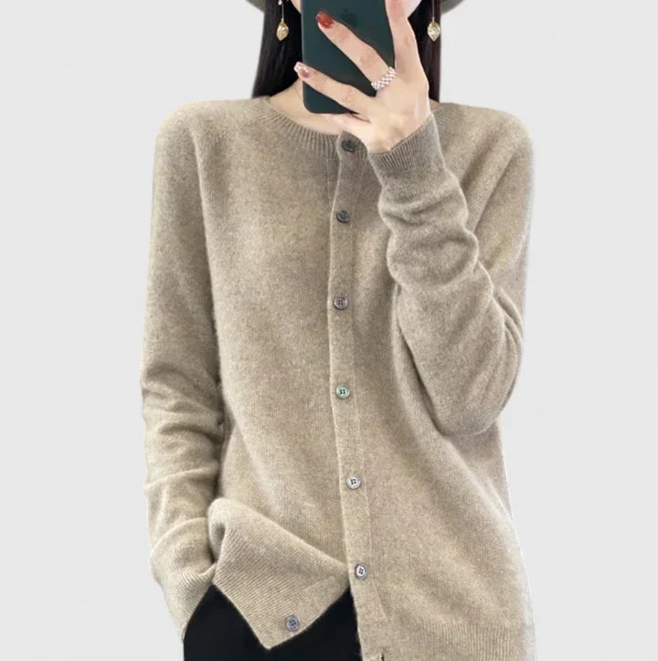 Lyxandria | Comfortable Cardigan – Brown | The Bellemont Sisters Australia
