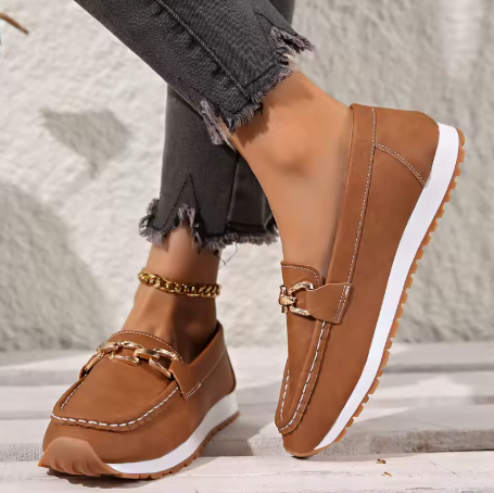 Mia | Non Slip Orthopedic Loafers – Brown | The Bellemont Sisters Australia