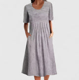 Felyzette | Comfortable Midi Dress – Gray | The Bellemont Sisters Australia
