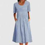 Felyzette | Comfortable Midi Dress – Blue | The Bellemont Sisters Australia