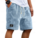 Oliver | Casual Waffle Summer Shorts – Blue | The Bellemont Sisters Australia
