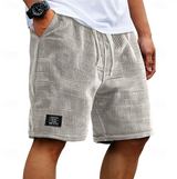Oliver | Casual Waffle Summer Shorts – Beige | The Bellemont Sisters Australia