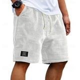 Oliver | Casual Waffle Summer Shorts – White | The Bellemont Sisters Australia