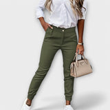 Melania - Stretch Pants – Army Green | The Bellemont Sisters Australia