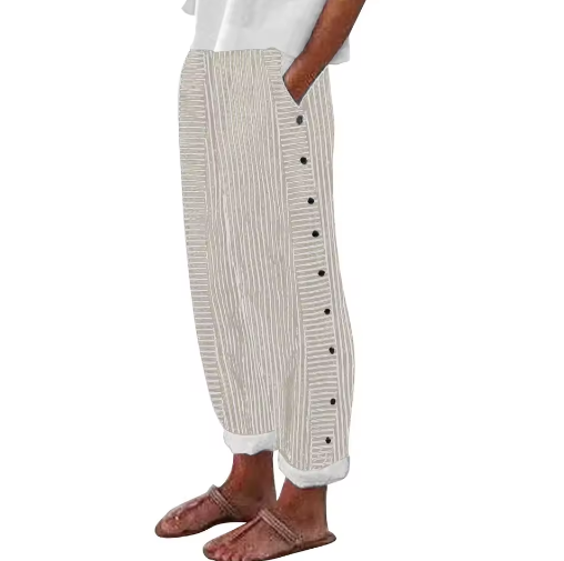 Sharon | Comfortable Striped Loose Fit Summer Pants | The Bellemont Sisters Australia