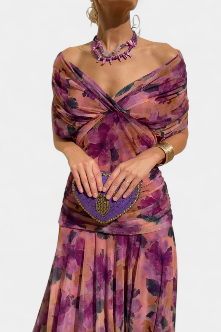 Eryzziah | Elegant Dress – Purple | The Bellemont Sisters Australia