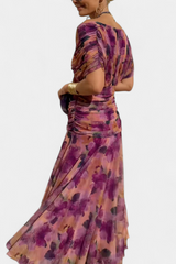 Alondra™ | Long Floral Dress with V-Neck | The Bellemont Sisters Australia