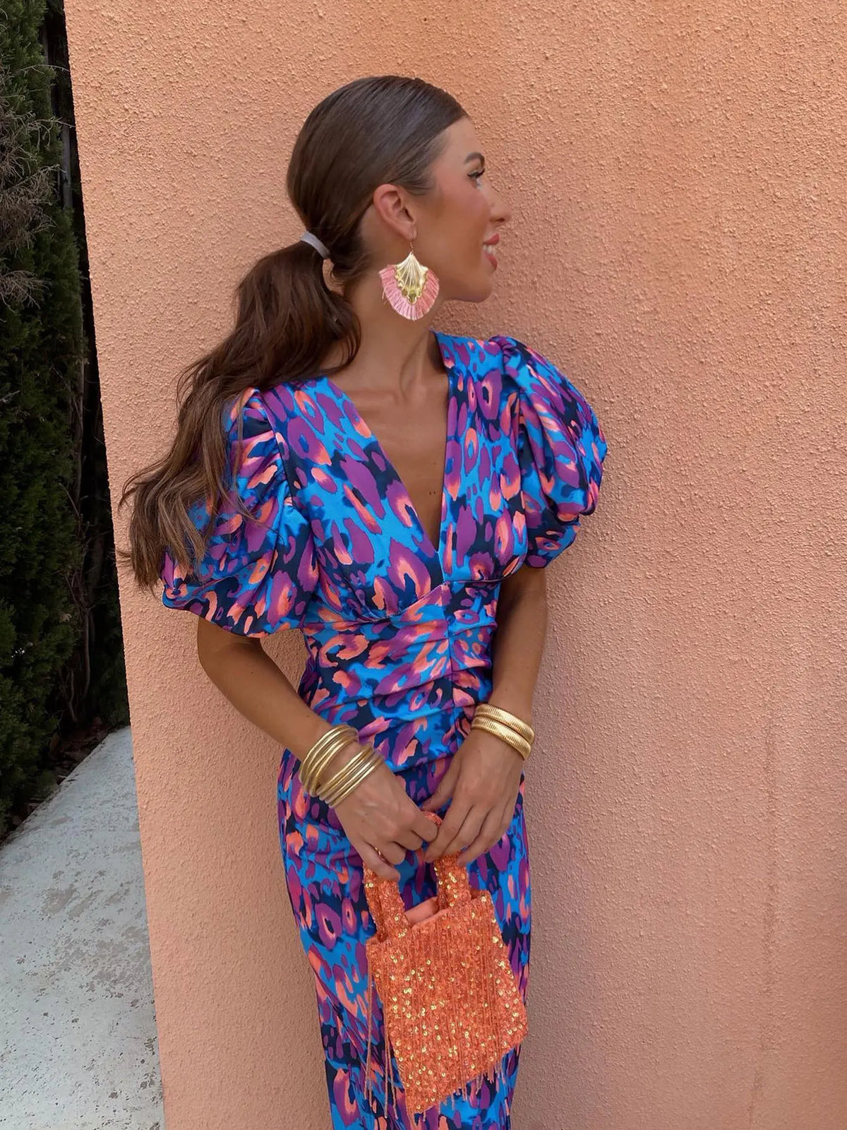Florence | Elegant Summer Dress – Purple/Blue | The Bellemont Sisters Australia