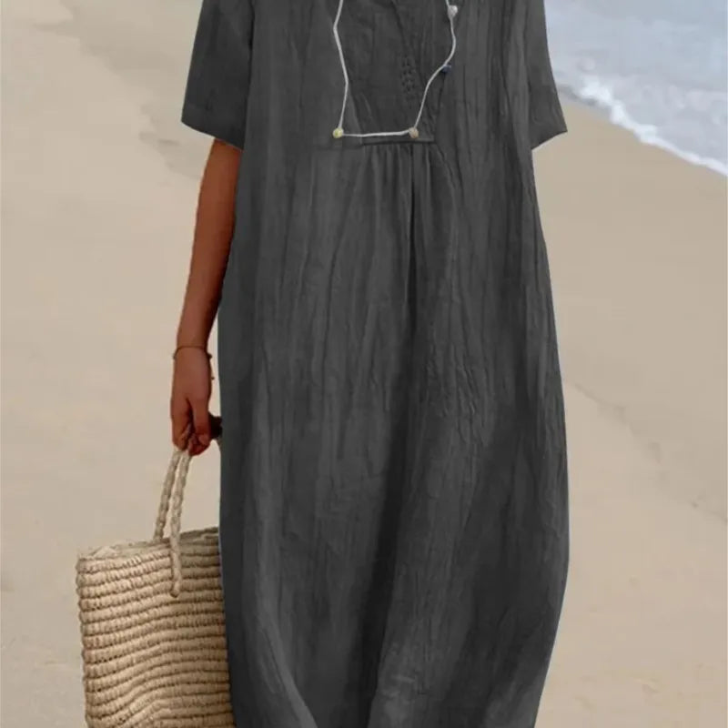 Silvana™ | Relaxed Textured Maxi Dress | The Bellemont Sisters Australia