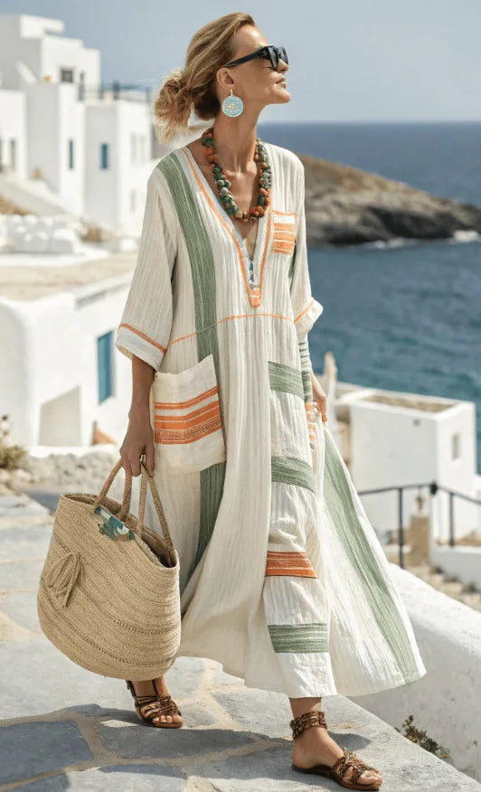 Kathleen | Elegant Loose Fit Summer Maxi Dress – Green | The Bellemont Sisters Australia