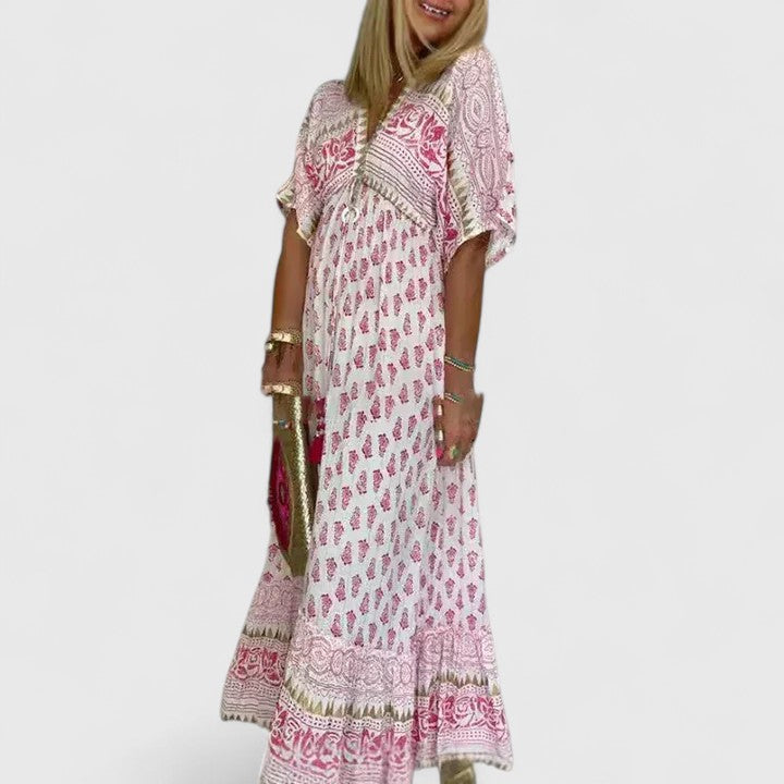 Lyrianna | Comfortable Maxi Dress – Pink | The Bellemont Sisters Australia