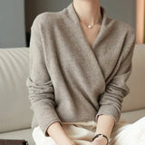 Mabel | Women’s Spring Wrap Neck Knit Top | The Bellemont Sisters Australia