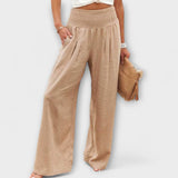 Thearya - Casual Wide Pants – Khaki | The Bellemont Sisters Australia