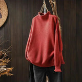 Barbara™ Relaxed Knit Sweater – Red | The Bellemont Sisters Australia