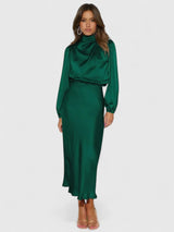 Emryssah | Elegant Maxi Dress – Green | The Bellemont Sisters Australia