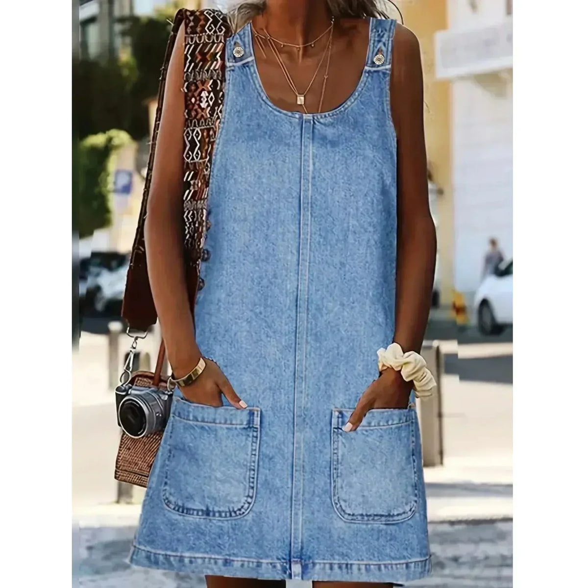 Emma Relaxed Denim-Look Dress | The Bellemont Sisters Australia