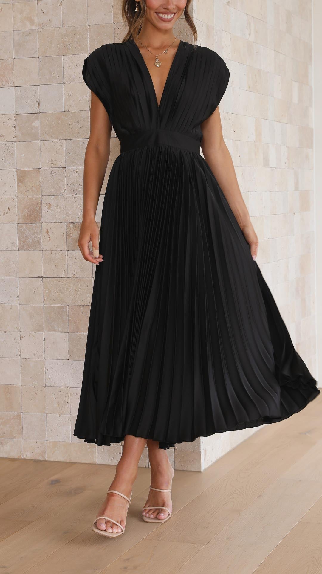 Ella | Women’s Classic Pleated Maxi Dress | The Bellemont Sisters Australia