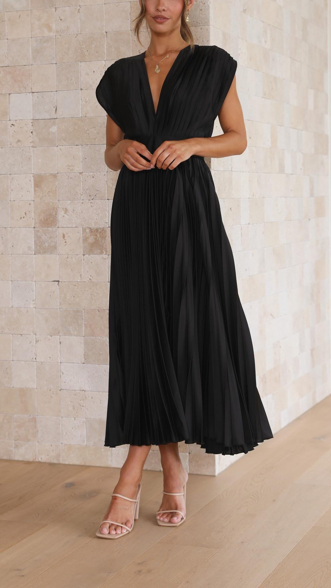 Ella | Women’s Classic Pleated Maxi Dress | The Bellemont Sisters Australia