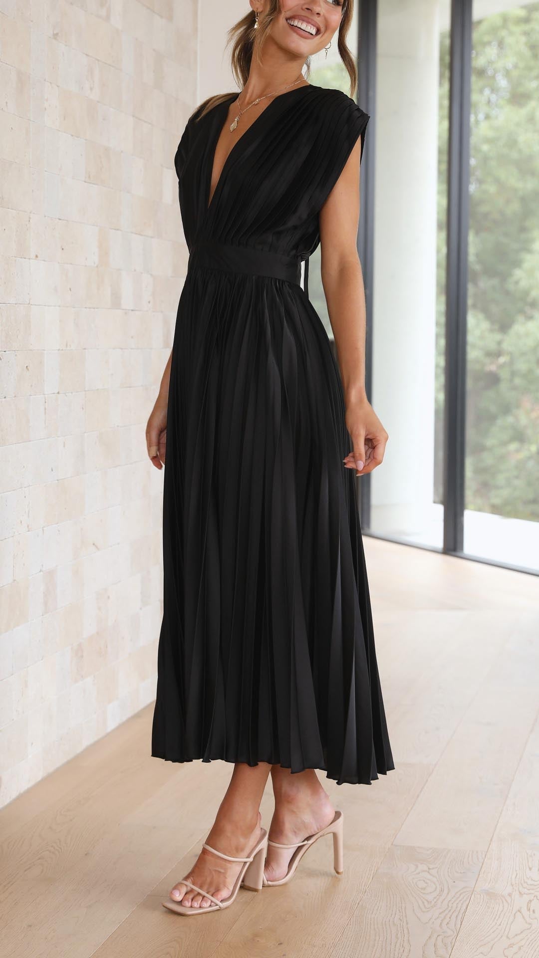 Ella | Women’s Classic Pleated Maxi Dress | The Bellemont Sisters Australia