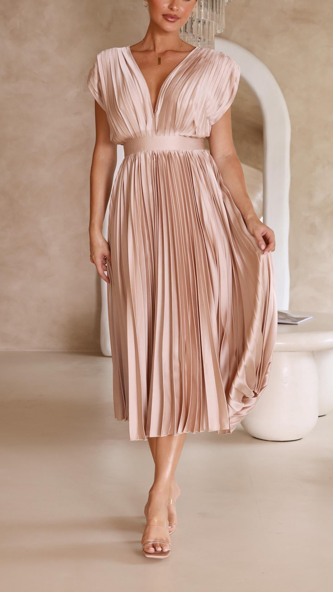 Ella | Women’s Classic Pleated Maxi Dress | The Bellemont Sisters Australia