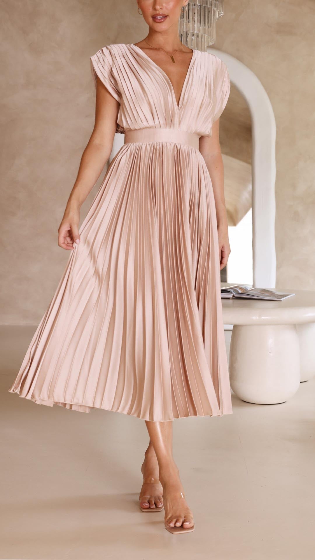 Ella | Women’s Classic Pleated Maxi Dress | The Bellemont Sisters Australia