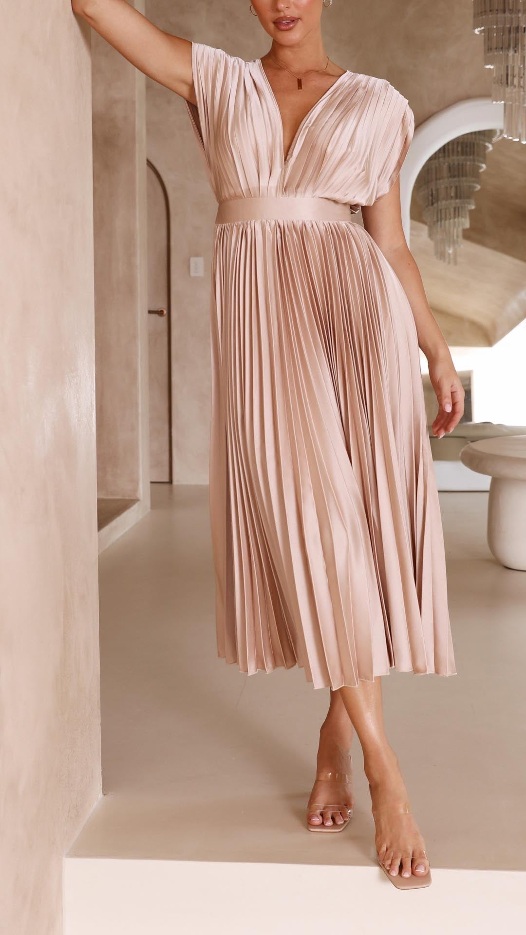 Ella | Women’s Classic Pleated Maxi Dress | The Bellemont Sisters Australia