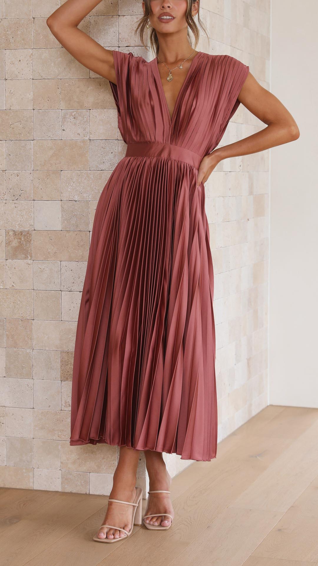 Ella | Women’s Classic Pleated Maxi Dress | The Bellemont Sisters Australia