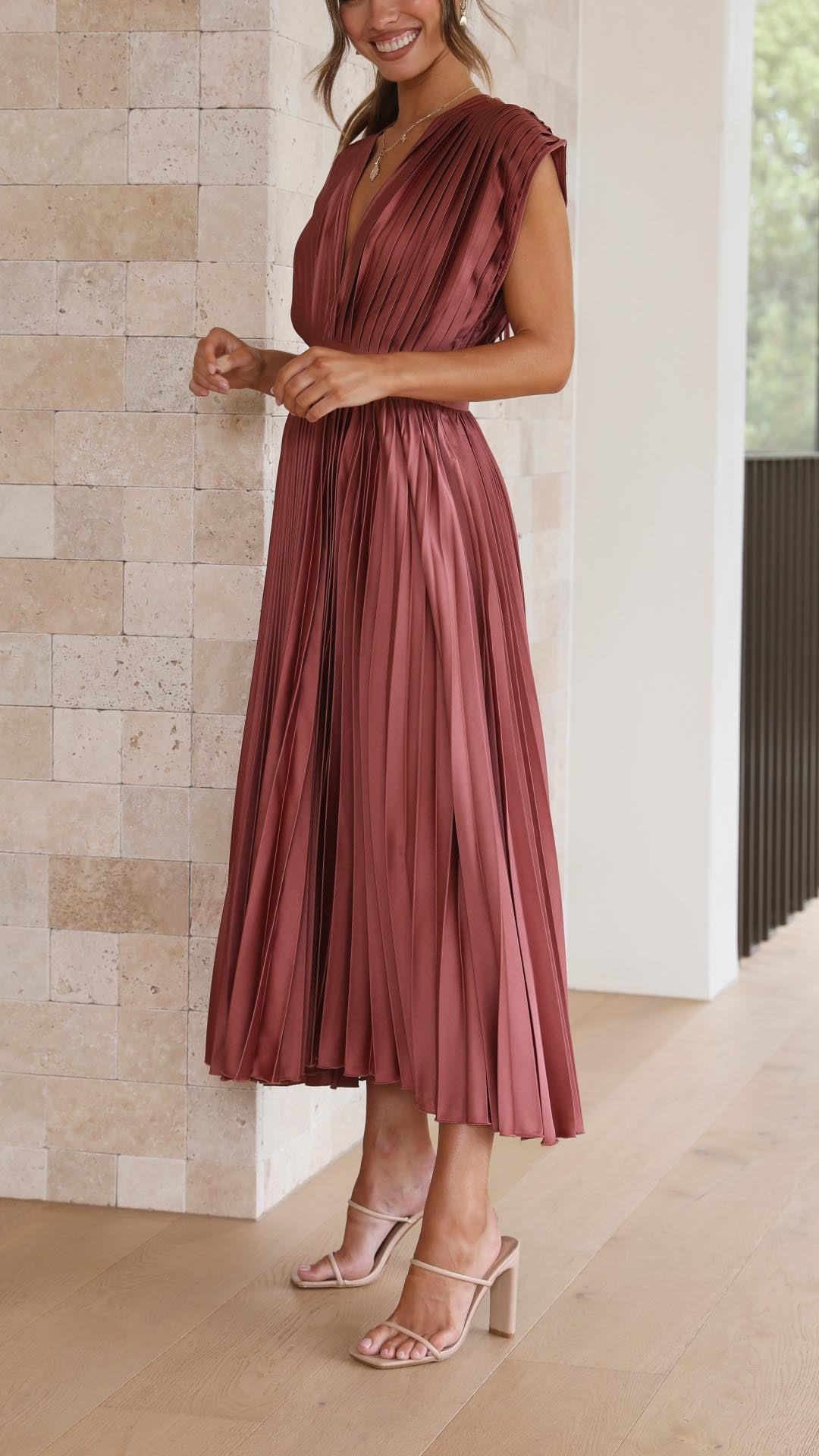 Ella | Women’s Classic Pleated Maxi Dress | The Bellemont Sisters Australia