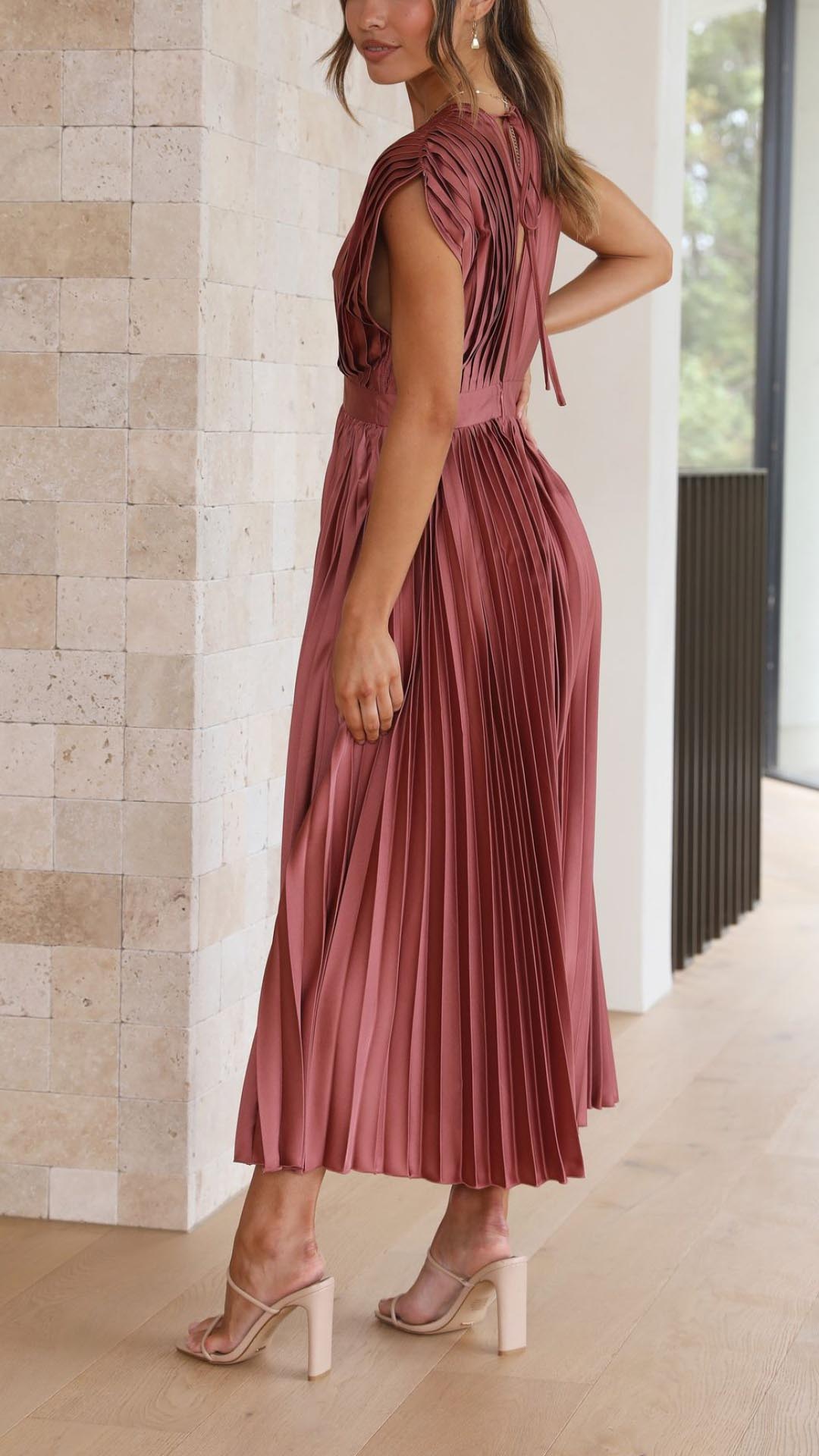 Ella | Women’s Classic Pleated Maxi Dress | The Bellemont Sisters Australia
