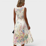 Kimberly - Sleeveless Floral Midi Dress | The Bellemont Sisters Australia