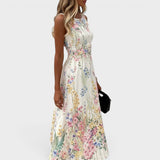 Kimberly - Sleeveless Floral Midi Dress | The Bellemont Sisters Australia