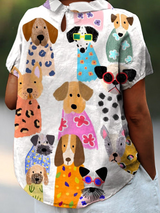 Tilly | Dog Print Shirt | The Bellemont Sisters Australia