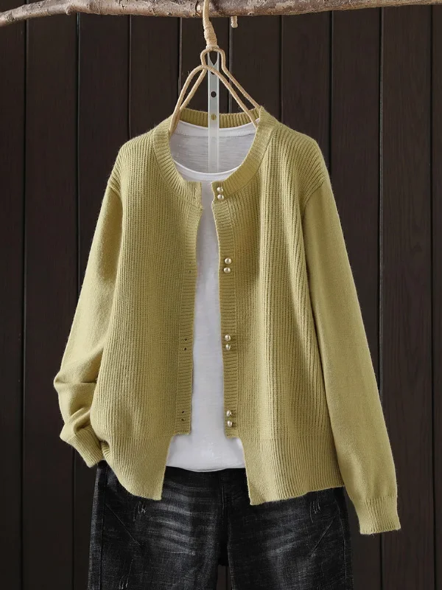 Auri | Comfortable Cardigan – Yellow | The Bellemont Sisters Australia