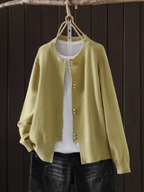 Auri | Comfortable Cardigan – Yellow | The Bellemont Sisters Australia