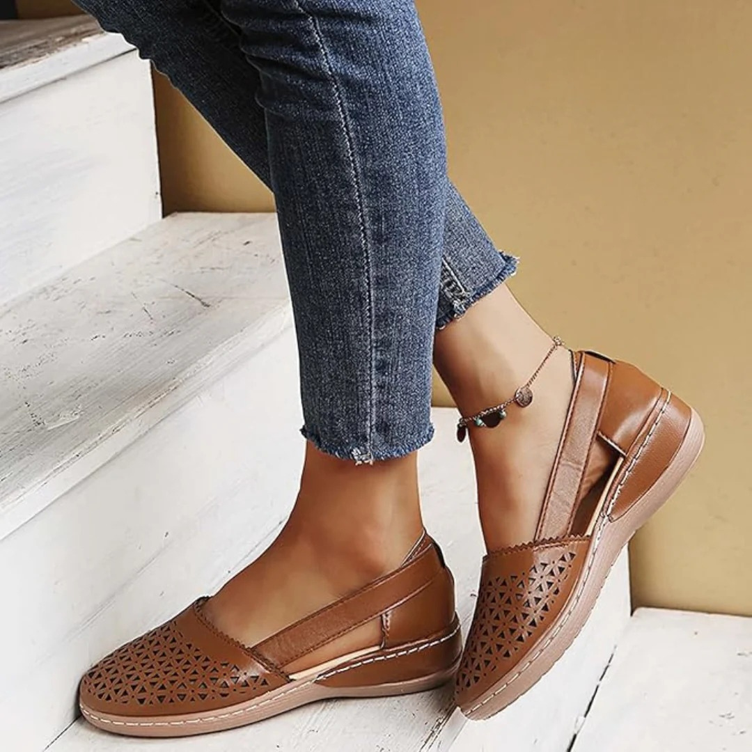 Women's Orthopedic Comfort Walking Shoes – Brown | The Bellemont Sisters Australia